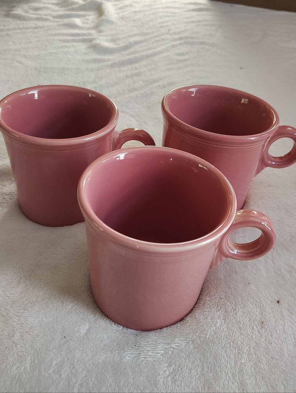 Fiestaware Rose O Handle Coffee Mug Lot Of 3
